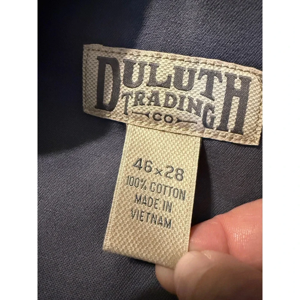 Duluth Trading Co Mens Gray Carpenter Work Pants 46x28 95016 Cotton Utility